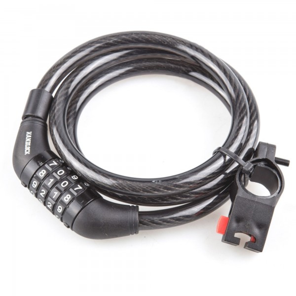 Candado bici comb. 12x1200mm. negro