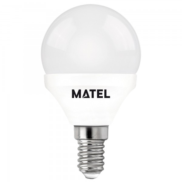 Bomb.led esferica  e14  8w.calida (caja de 10 unidades)