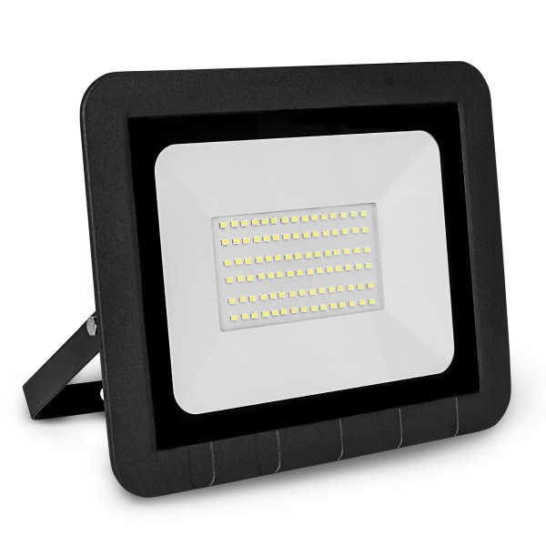 Proyector led plano negro   50w.fria