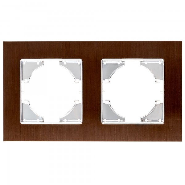 S-empot.aluminio marron marco 2elem.hori