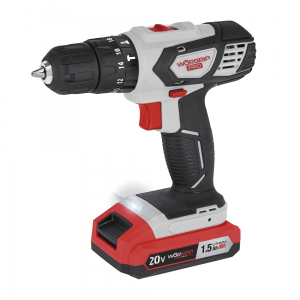 Taladro percut.worgrip  20v. 1 bat 1.5ah