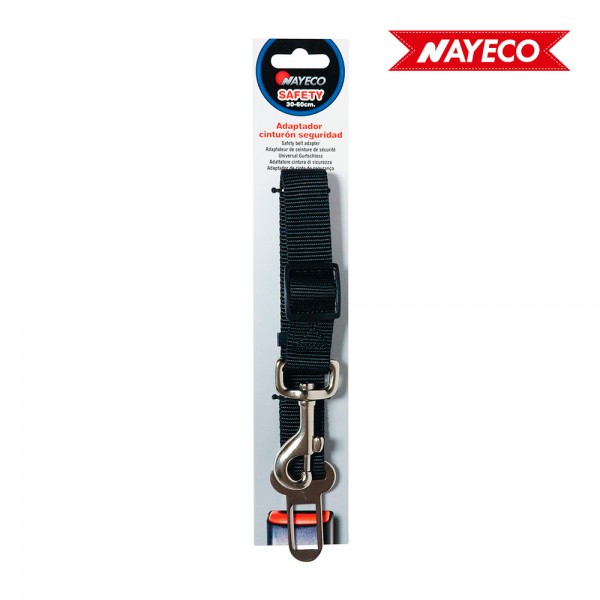 Adaptador para cinturón seguridad negro 20 mm