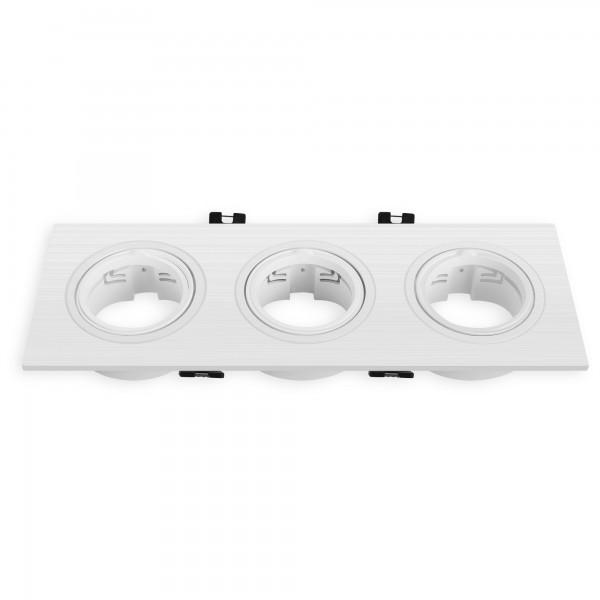 Aro basculante gu10 cuadra.triple blanco (caja de 4 unidades)