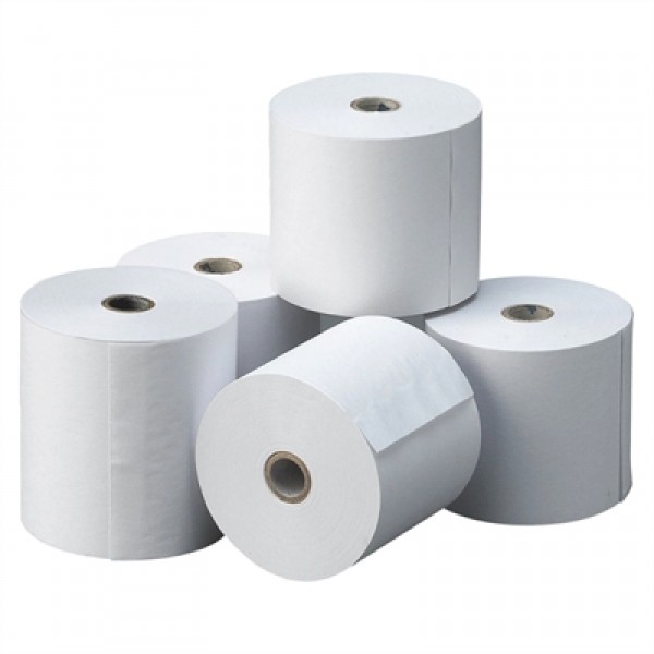Rollo papel térmico 80x80x12 mm pack 6 uds sin bpa