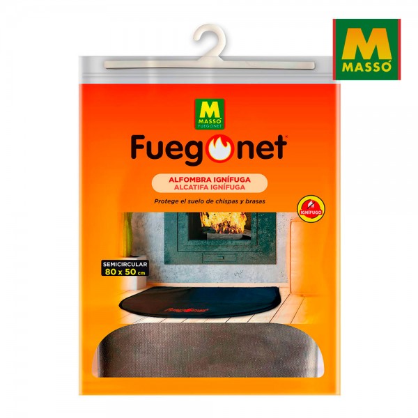 Alfombra ignífuga semicircular 80x50cm