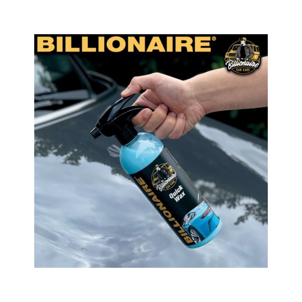 Billionaire Quick Wax Cera Rápida Enriquecida con Carnauba Protege y Abrillanta tu Vehículo Aroma Floral 750ml