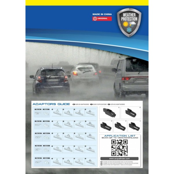 Escobilla Limpiaparabrisas Ultra Flex Series 22" 55 cm 1 Unidad con 8 Adaptadores