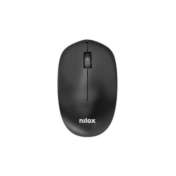 Nilox ratón wireless, 1000 dpi, 3 botones, negro