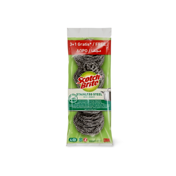 Scotch brite estropajo de acero inoxidable 3+1