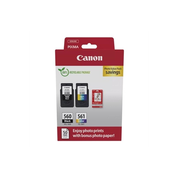 Canon cartucho multipack pg-560 /cli-561+ papel fo
