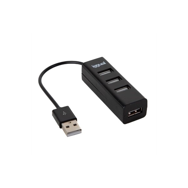 Iggual hub usb 2.0 x 4 puertos hub-a-4p